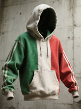 Sweat à capuche décontracté couleur contrastée inspiré du drapeau italien pour hommes